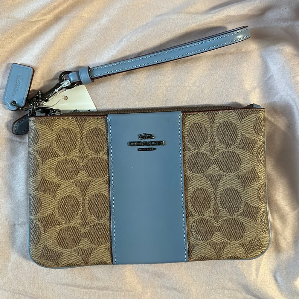 Coach signature wristlet